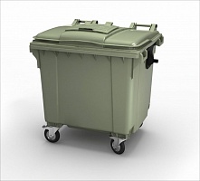 Мусорный бак 1100 литров зеленый в Липецке выбрать из каталога ПластикПроф