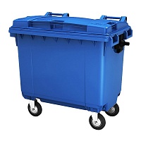 Мусорный бак 1100 литров синий в Липецке выбрать из каталога ПластикПроф