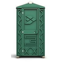 Туалетная кабина для стройки Эконом с азиатским баком купить в Липецке